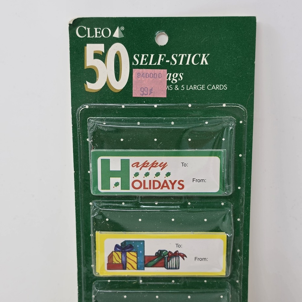 NOS 3 Packs Sealed Vintage Christmas Gift Tags Courier & Ives Cleo Papercraft - Picture 7 of 16